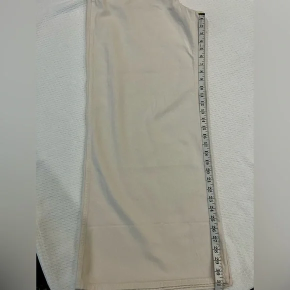 NWT Madewell Wide Sweep Trousers Minimalist Wide Leg Cream Denim Jeans 33 FLAW - Picture 10 of 15